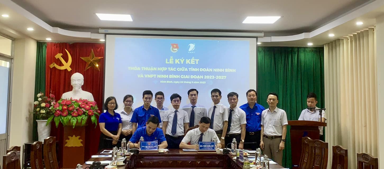 Ký kết thoả thuận hợp tác giữa Đoàn thanh niên tỉnh và VNPT Ninh Bình giai đoạn 2023-2027