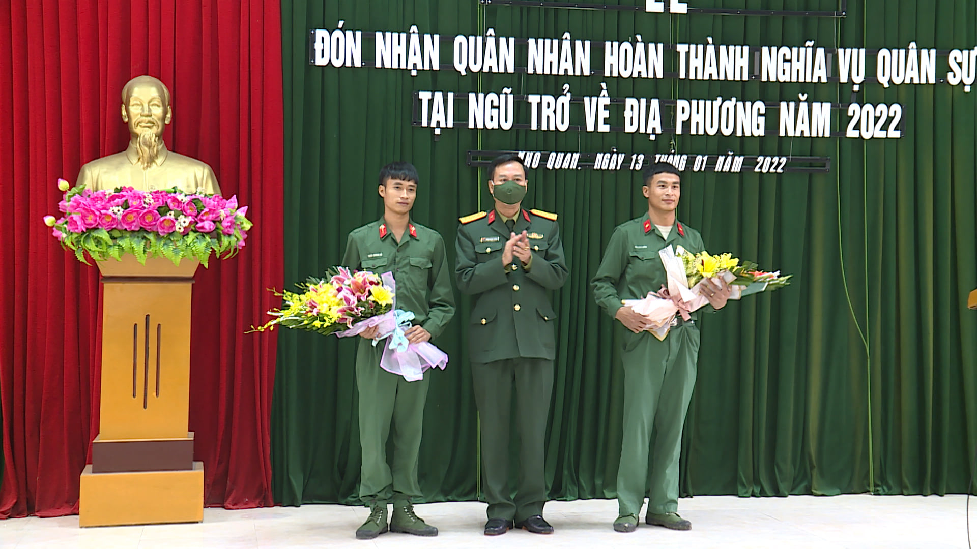 Nho Quan đón nhận quân nhân hoàn thành nghĩa vụ quân sự trở về địa phương