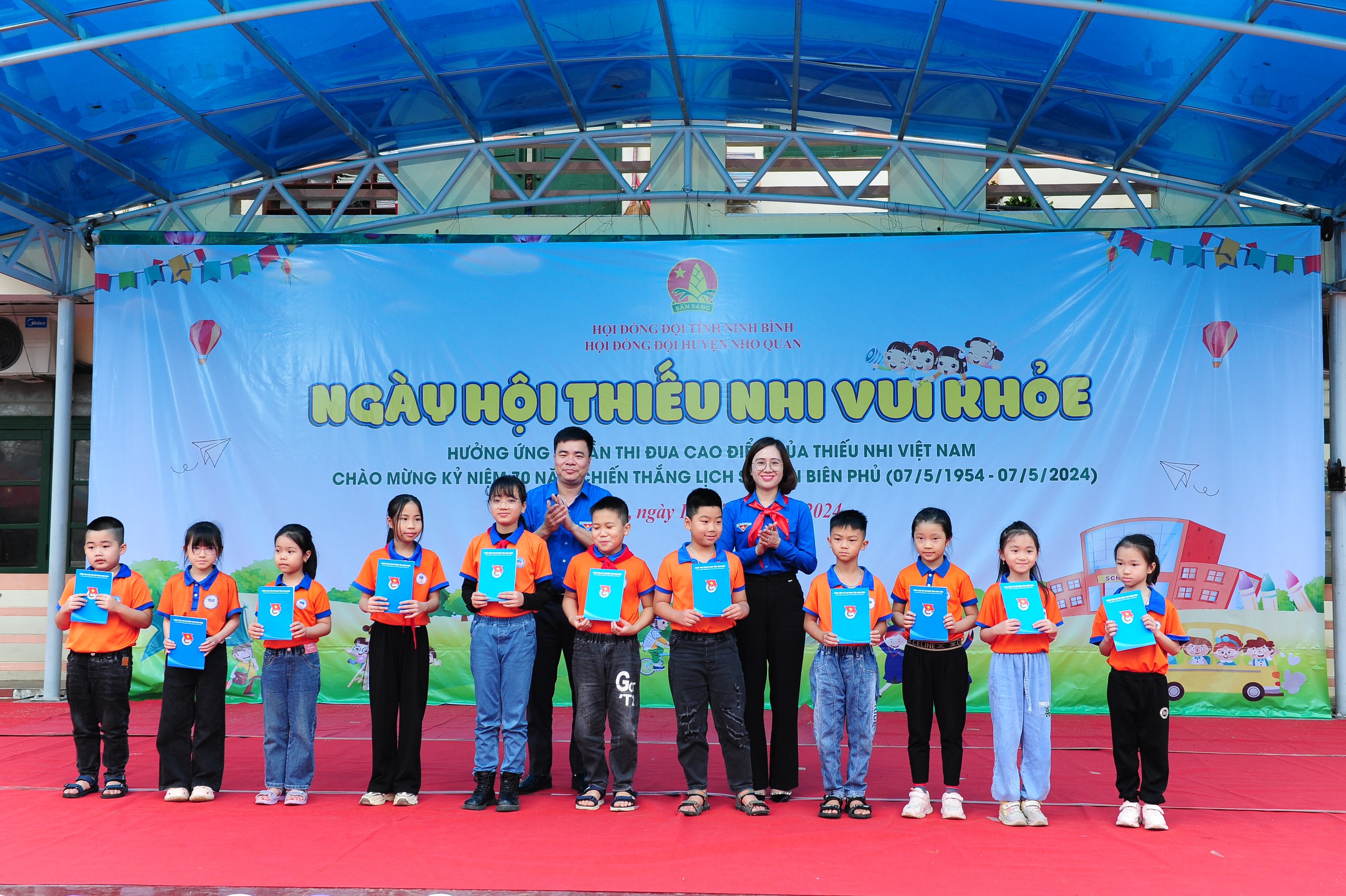 Hội đồng Đội huyện Nho Quan tổ chức chương trình ngày hội Thiếu nhi vui khỏe và phát động thi đua chào mừng kỷ niệm 70 năm chiến thắng lịch sử Điện Biên Phủ